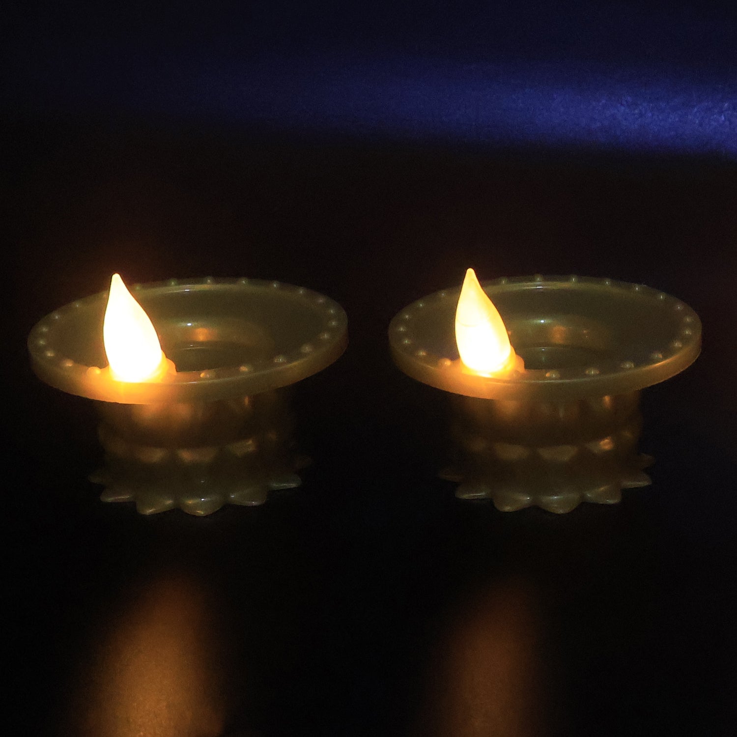 Set of 12 Water Sensor LED Golden Diyas Set of 12 Water Sensor LED Golden Diyas